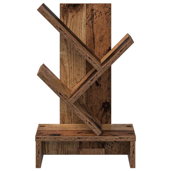 Baumbücherregal 3-stöckig 30 x 18 x 48 cm Holzwerkstoff Altholz