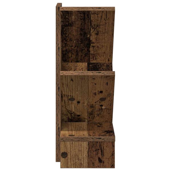 Baumbücherregal 3-stöckig 30 x 18 x 48 cm Holzwerkstoff Altholz