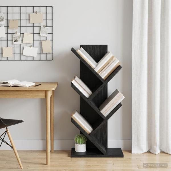 ARDEBO.de - Baumbücherregal 4-stöckig 30 x 18 x 60 cm Holzwerkstoff