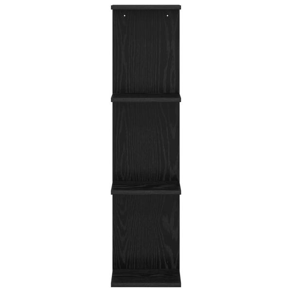 Wandregal 2 Stk. Schwarze Eiche 25 x 15 x 100 cm Holzwerkstoff