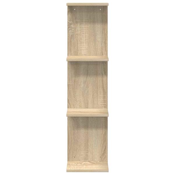 Wandregal 2 Stk. Sonoma-Eiche 25 x 15 x 100 cm Holzwerkstoff