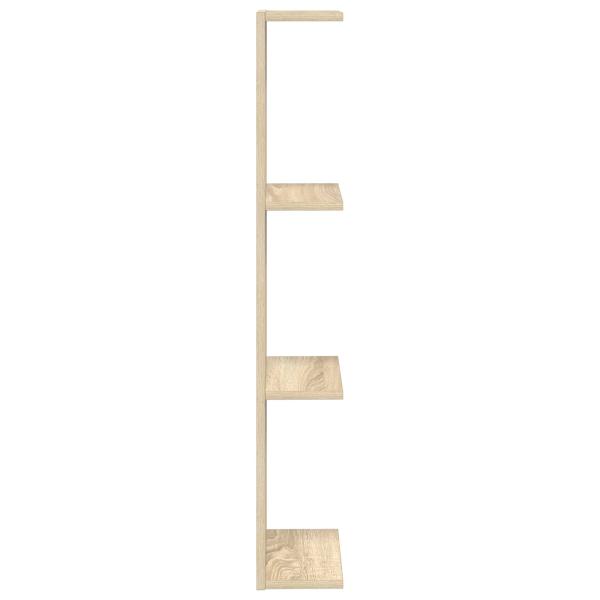 Wandregal 2 Stk. Sonoma-Eiche 25 x 15 x 100 cm Holzwerkstoff