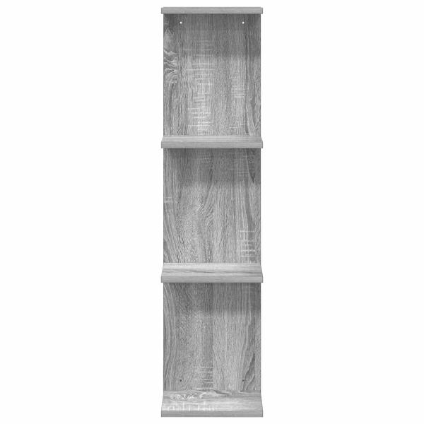Wandregal 2 stk. Sonoma-Grau 25 x 15 x 100 cm Holzwerkstoff