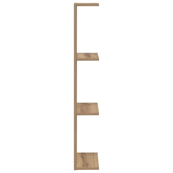 Wandregal Artisan-Eiche 25 x 15 x 100 cm Holzwerkstoff