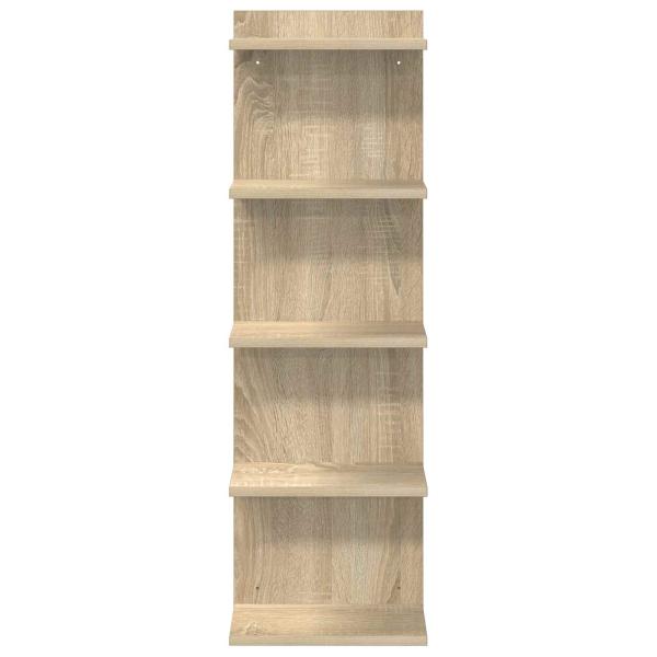 Wandregal 2 stk. Sonoma-Eiche 30 x 15 x 100 cm Holzwerkstoff