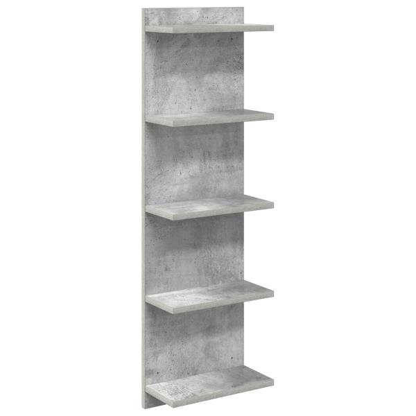Wandregal Betongrau 30 x 15 x 100 cm Holzwerkstoff