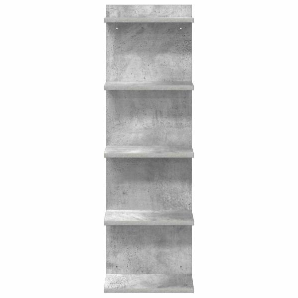 Wandregal Betongrau 30 x 15 x 100 cm Holzwerkstoff