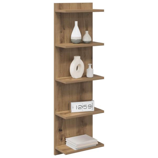 Wandregal 2 stk. Artisan-Eiche 30 x 15 x 100 cm Holzwerkstoff