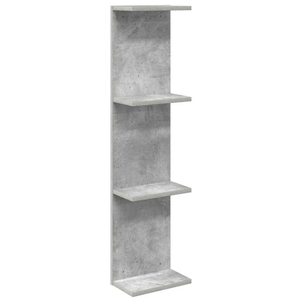 Wandregal Betongrau 22 x 15 x 100 cm Holzwerkstoff