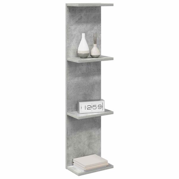 Wandregal Betongrau 22 x 15 x 100 cm Holzwerkstoff