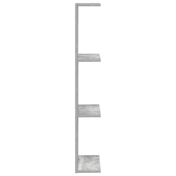 Wandregal Betongrau 22 x 15 x 100 cm Holzwerkstoff