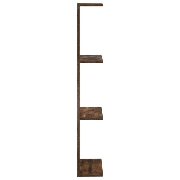 Wandregal 2 stk. Raucheiche 22 x 15 x 100 cm Holzwerkstoff