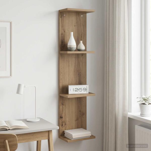 ARDEBO.de - Wandregal Artisan-Eiche 22 x 15 x 100 cm Holzwerkstoff