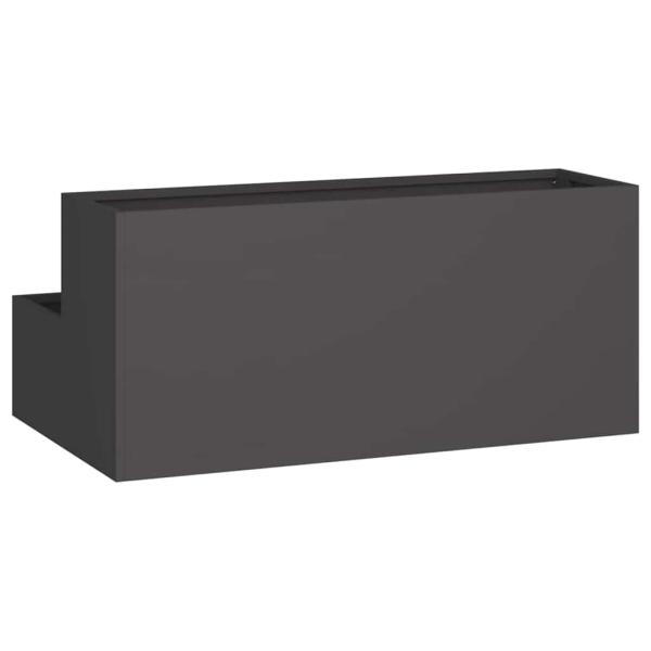 Garten-Pflanzgefäß Schwarz 100 x 60 x 45 cm Kaltgewalzter Stahl