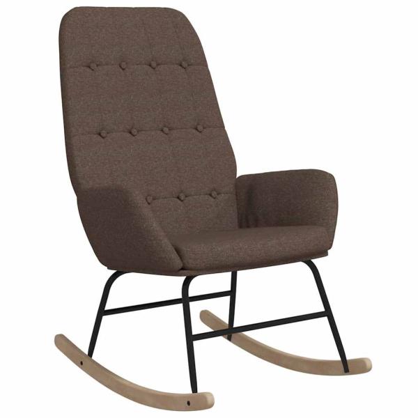 Schaukelstuhl Taupe Stoff