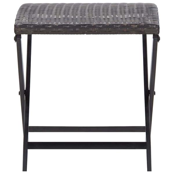 Klapphocker Poly Rattan Braun