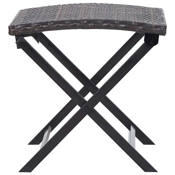 Klapphocker Poly Rattan Braun
