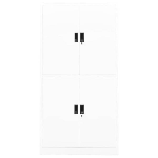 Büroschrank Weiß 90x40x180 cm Stahl