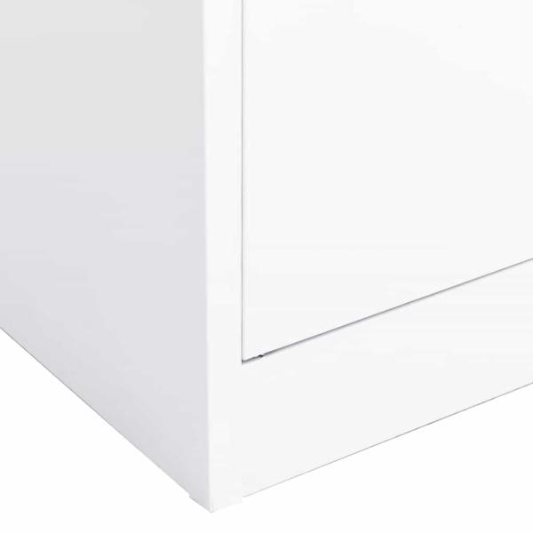 Büroschrank Weiß 90x40x180 cm Stahl