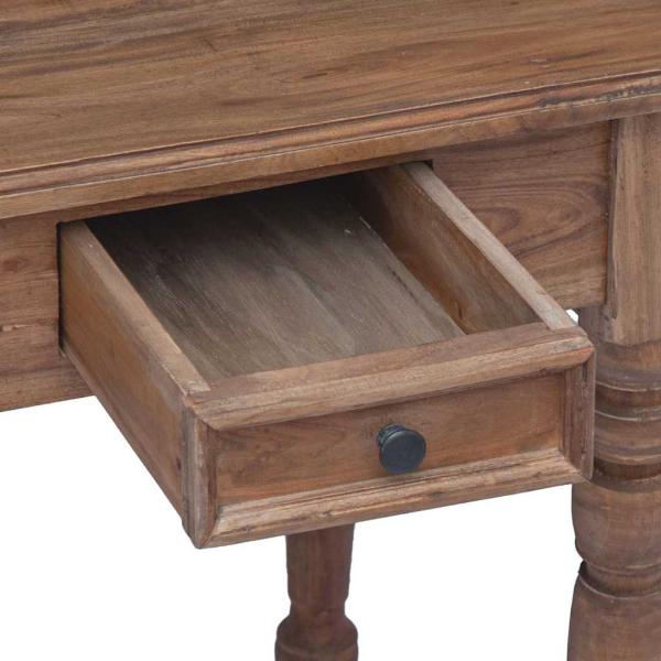 Schreibtisch mit Schubladen 117x57x75 cm Altholz Massiv