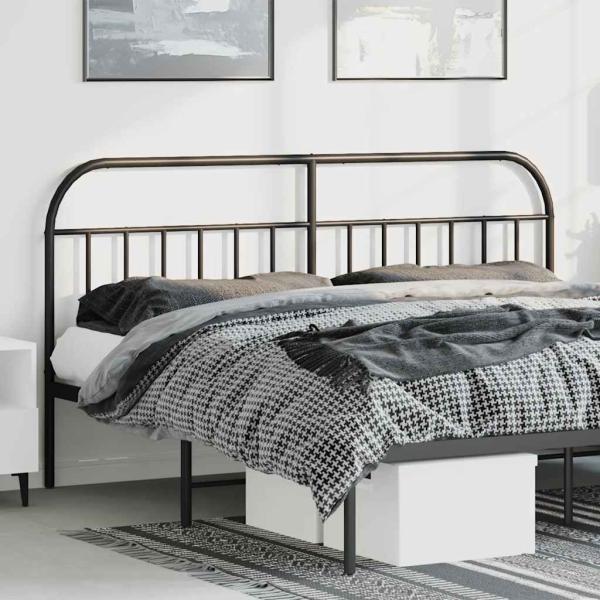 ARDEBO.de - Ersatz-Kopfteil Metall Schwarz 180 cm