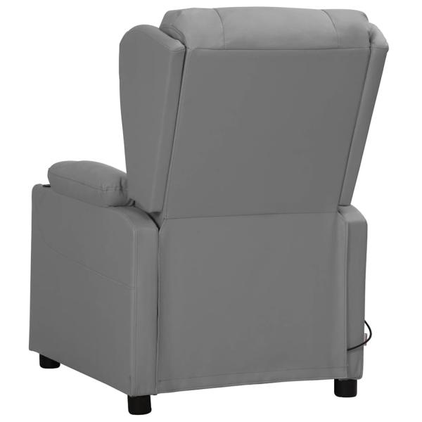 Massagesessel Grau Kunstleder