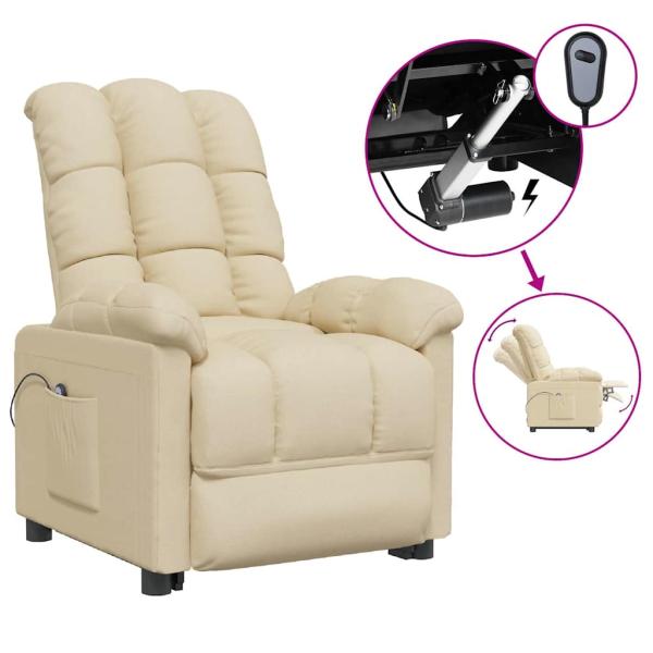 Relaxsessel Elektrisch Creme Stoff