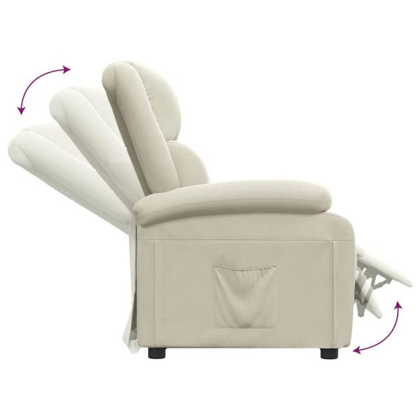Relaxsessel Creme Samt