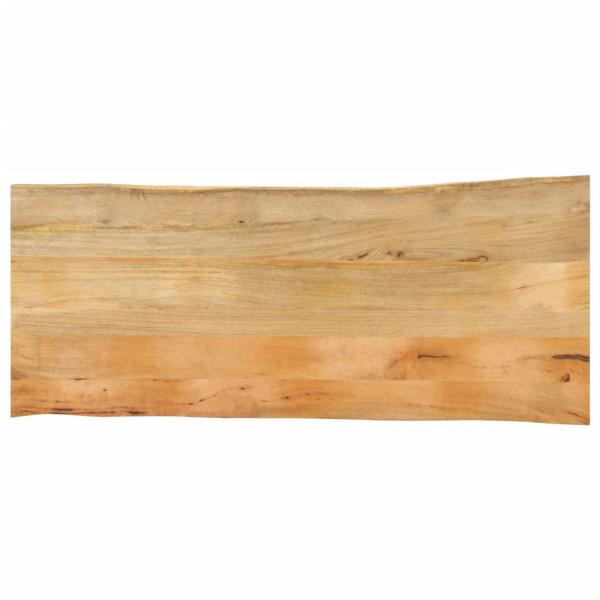 ARDEBO.de - Tischplatte mit Baumkante 140x60x2,5 cm Massivholz Mango