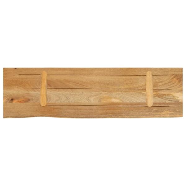 Tischplatte mit Baumkante 100x40x2,5 cm Massivholz Mango