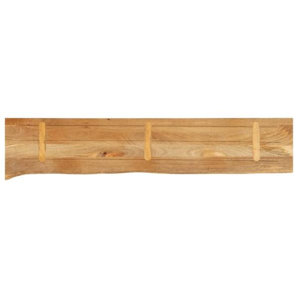 Tischplatte mit Baumkante 140x20x3,8 cm Massivholz Mango