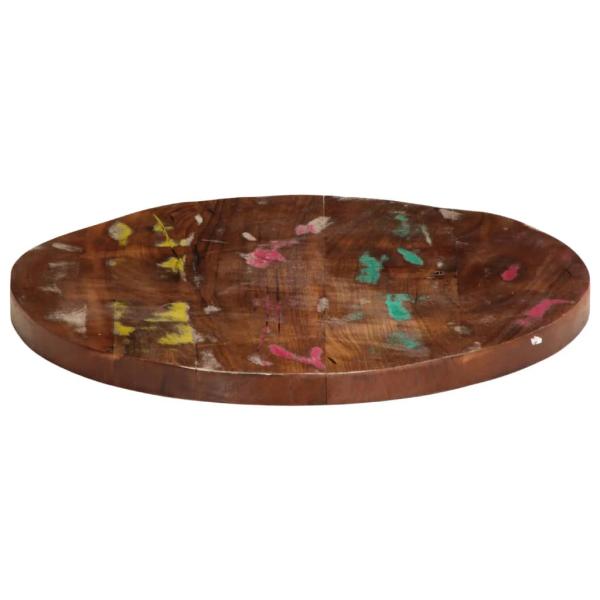Tischplatte Ø 40x3,8 cm Rund Altholz Massiv