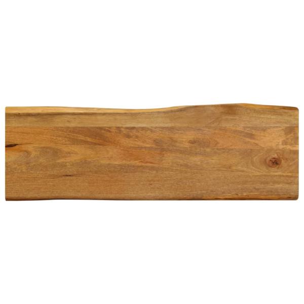 ARDEBO.de - Tischplatte mit Baumkante 120x40x3,8 cm Massivholz Mango