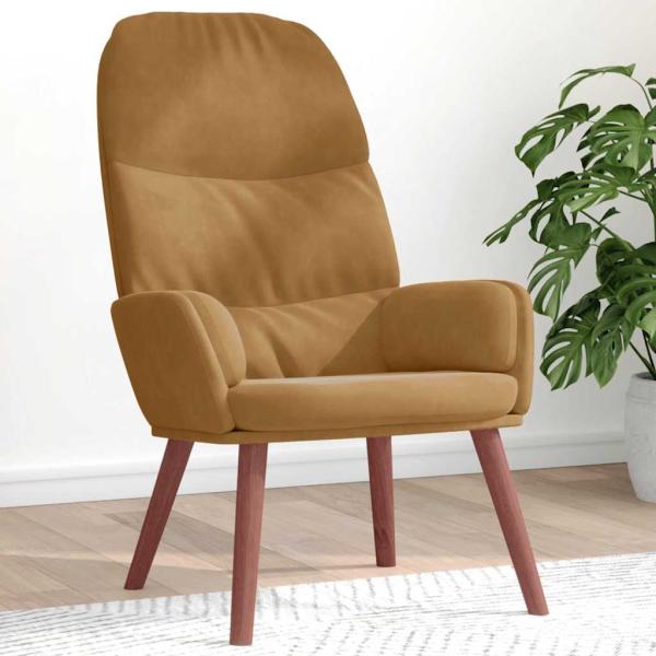 ARDEBO.de - Relaxsessel Braun Samt