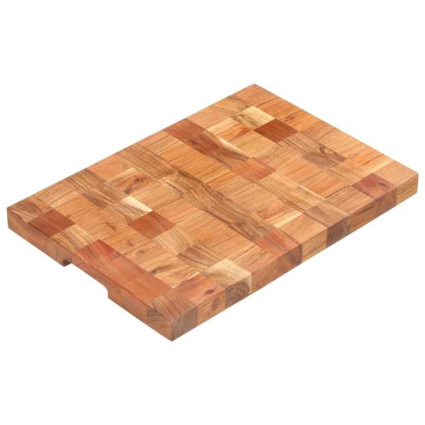 ARDEBO.de - Hackblock 50×30×3,8 cm Akazie Massivholz