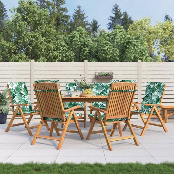 ARDEBO.de - Klappst?hle Verstellbar mit Kissen 6 Stk. Massivholz Teak