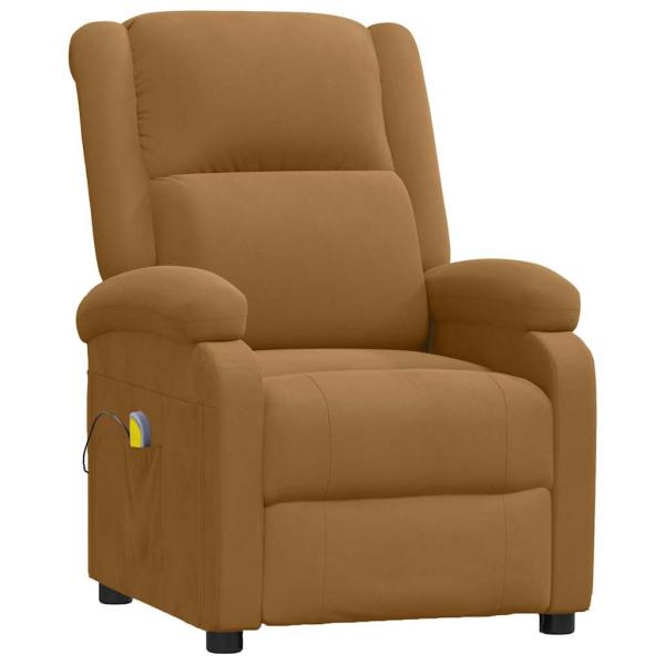 Massagesessel Braun Samt
