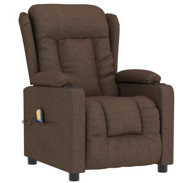Massagesessel Braun Stoff