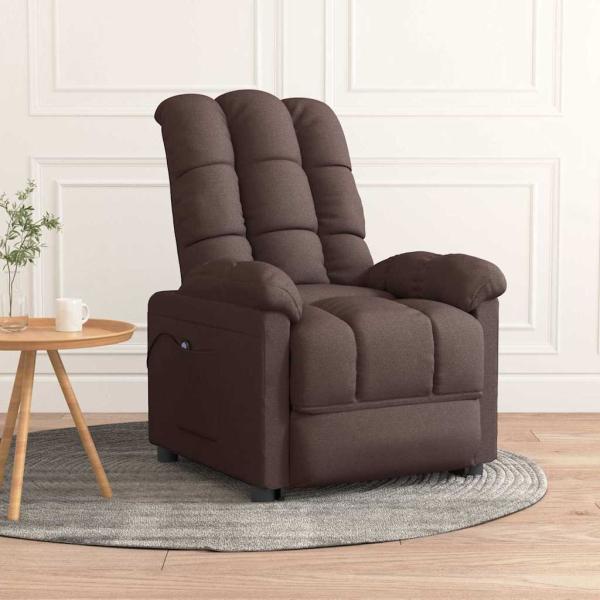 ARDEBO.de - Relaxsessel Elektrisch Dunkelbraun Stoff
