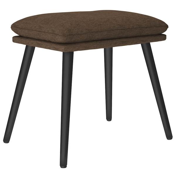 Relaxsessel mit Hocker Braun Stoff
