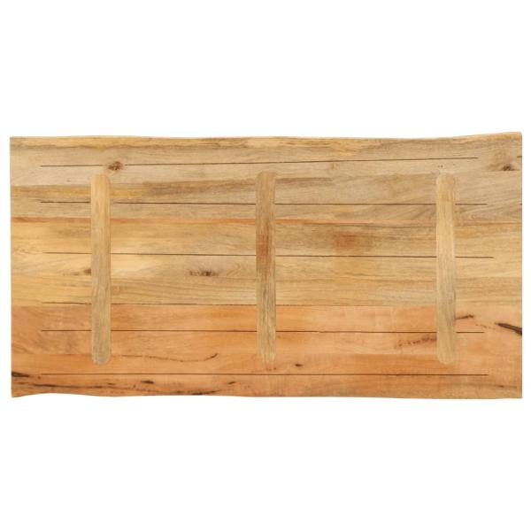 Tischplatte mit Baumkante 120x60x3,8 cm Massivholz Mango