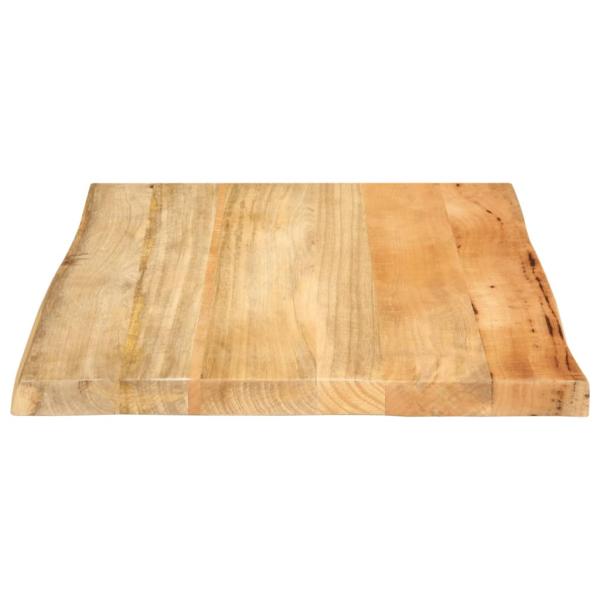 Tischplatte mit Baumkante 60x60x3,8 cm Massivholz Mango