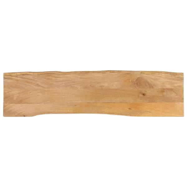ARDEBO.de - Tischplatte mit Baumkante 160x40x2,5 cm Massivholz Mango