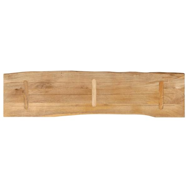Tischplatte mit Baumkante 160x40x2,5 cm Massivholz Mango