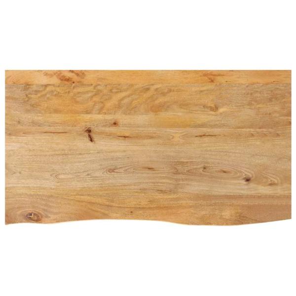 ARDEBO.de - Tischplatte mit Baumkante 120x60x2,5 cm Massivholz Mango