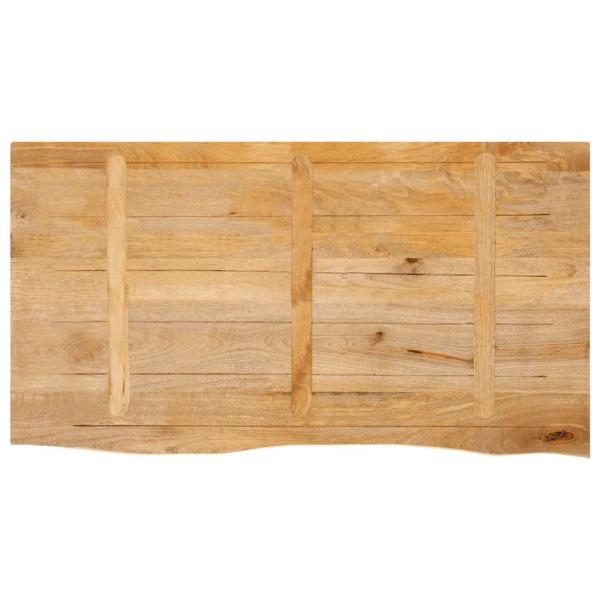 Tischplatte mit Baumkante 120x60x2,5 cm Massivholz Mango