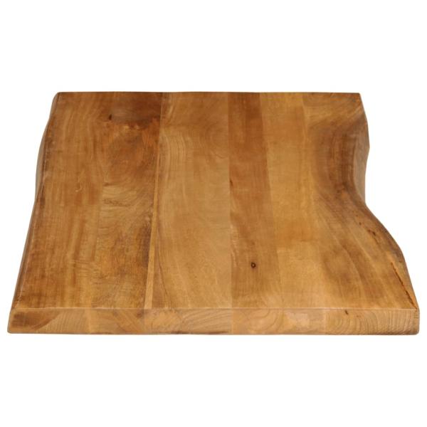 Tischplatte mit Baumkante 120x60x3,8 cm Massivholz Mango