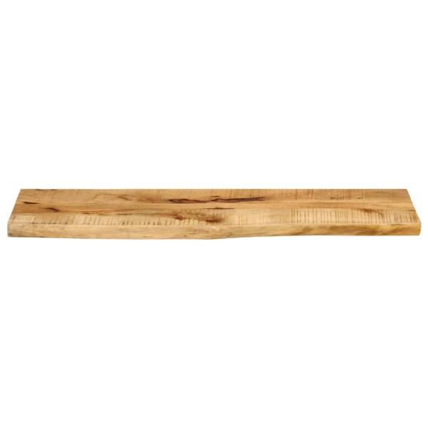 Tischplatte 110x20x2,5 cm Baumkante Massivholz Raues Mangoholz