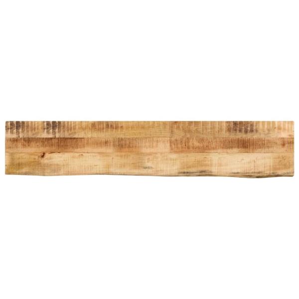 ARDEBO.de - Tischplatte 140x40x3,8 cm Baumkante Massivholz Raues Mangoholz