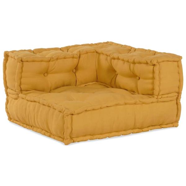 Modulares Sofaelement Gelb 70x70x54 cm Stoff